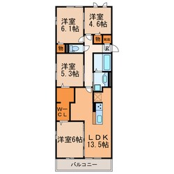 仮）D-room気噴町PJ　A棟の物件間取画像